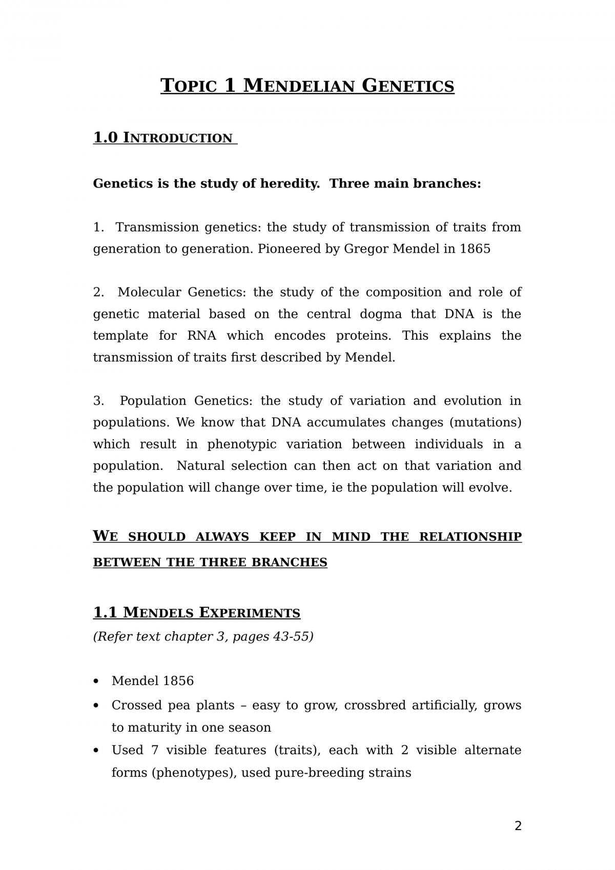 11.1 the work of gregor mendel answer key