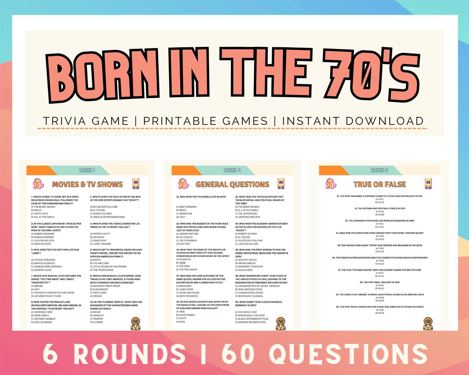 1970s trivia questions and answers