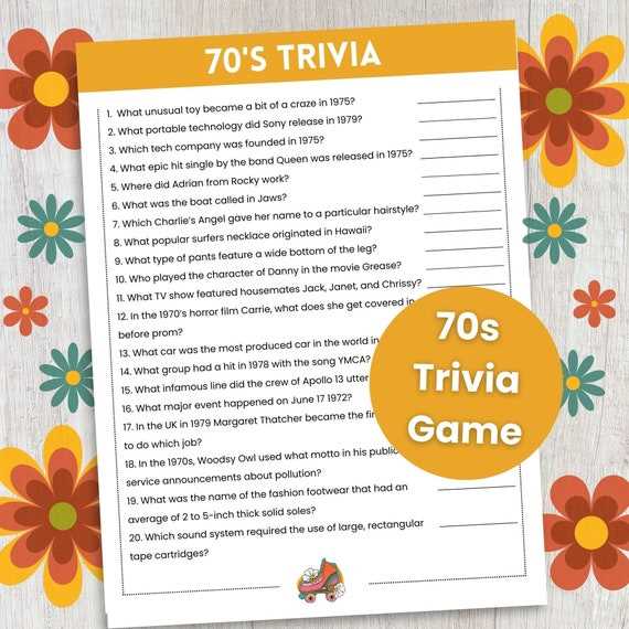 1970s trivia questions and answers