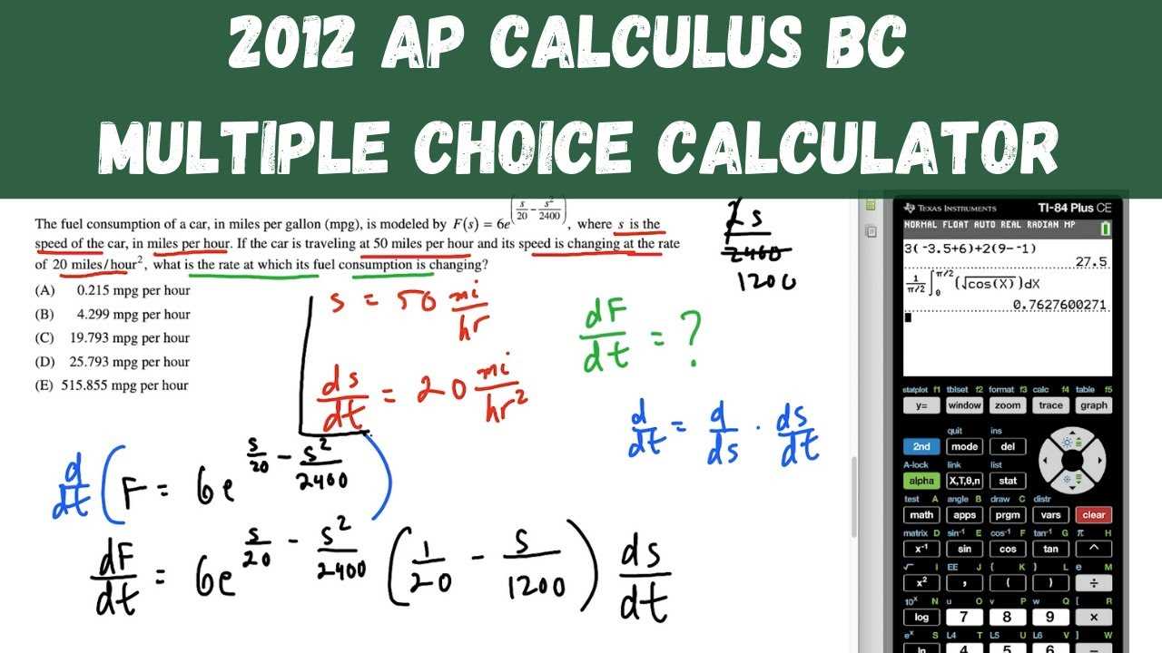 1985 ap calculus bc multiple choice answers