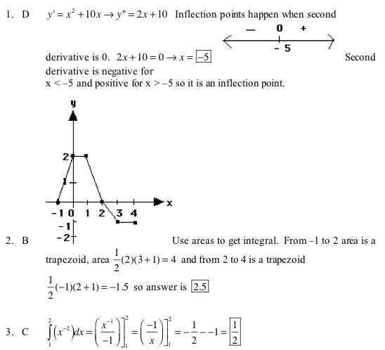 1993 ap calculus ab multiple choice answers