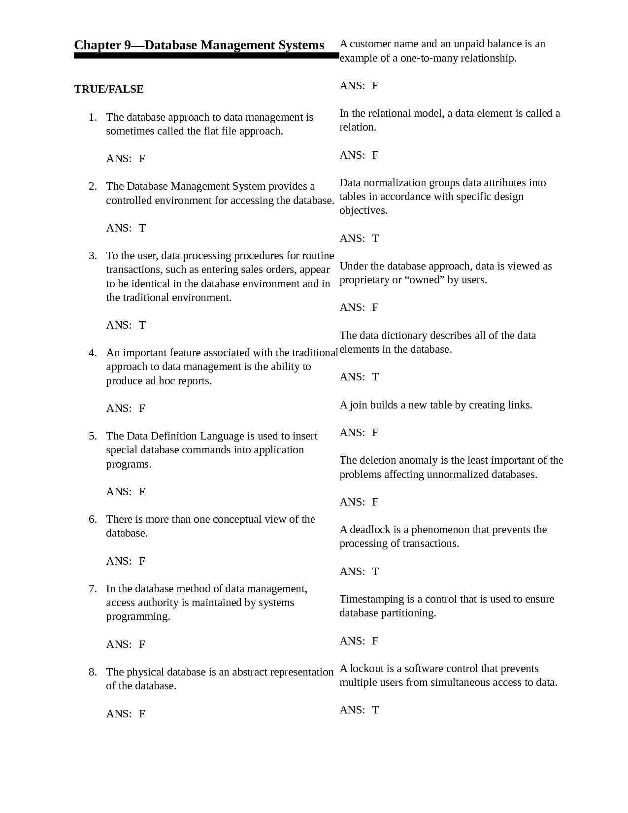 law school exam answer database