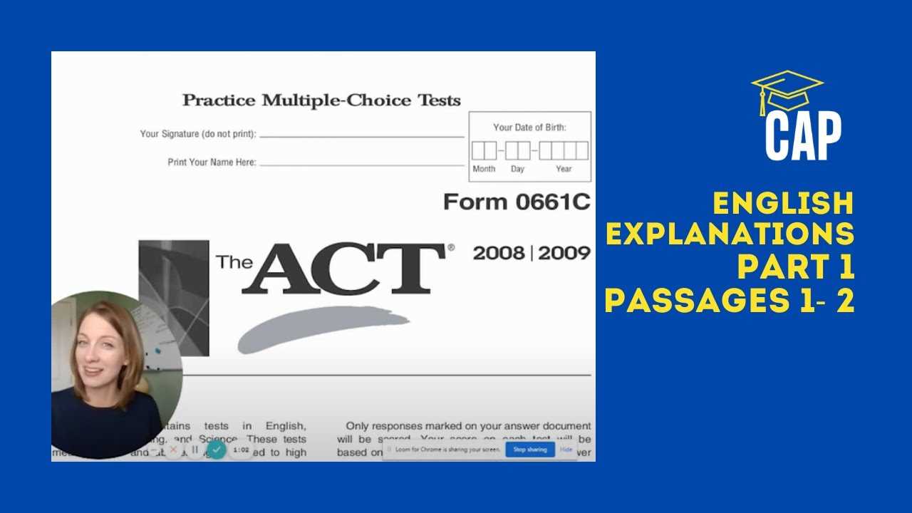 act english practice test 1 answers