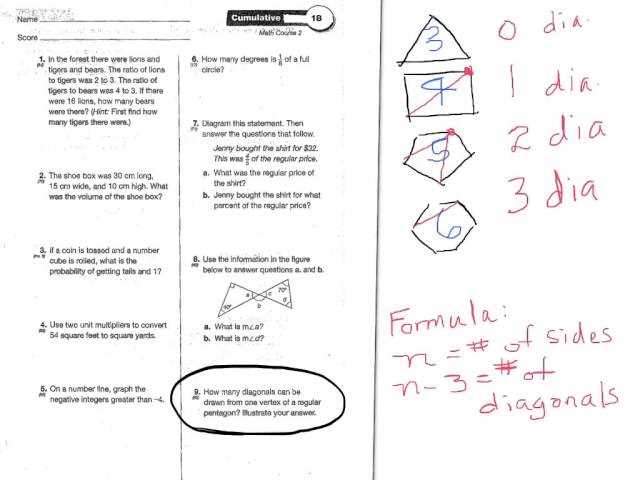 saxon math course 3 test answer key