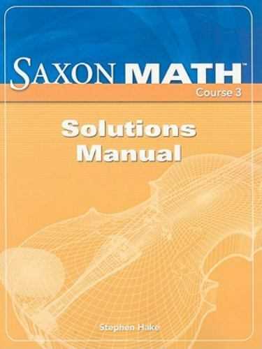 saxon math course 3 answers