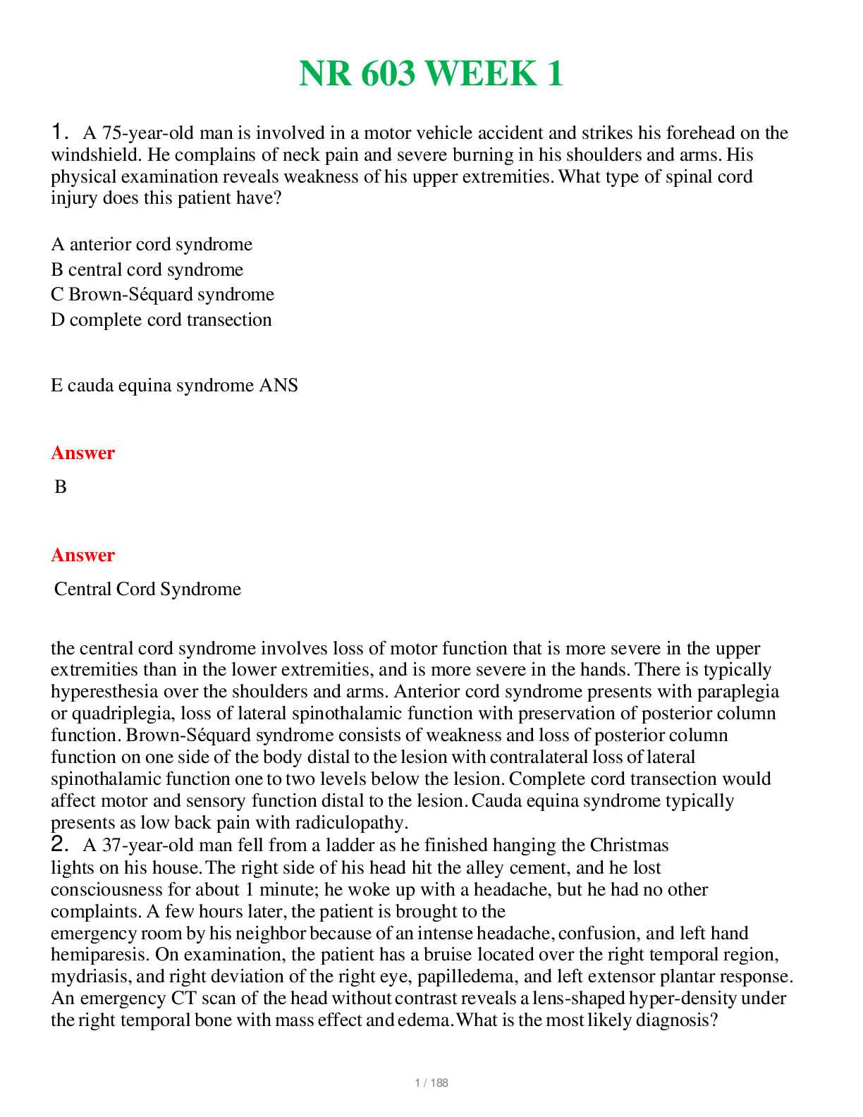 apea post predictor exam answers