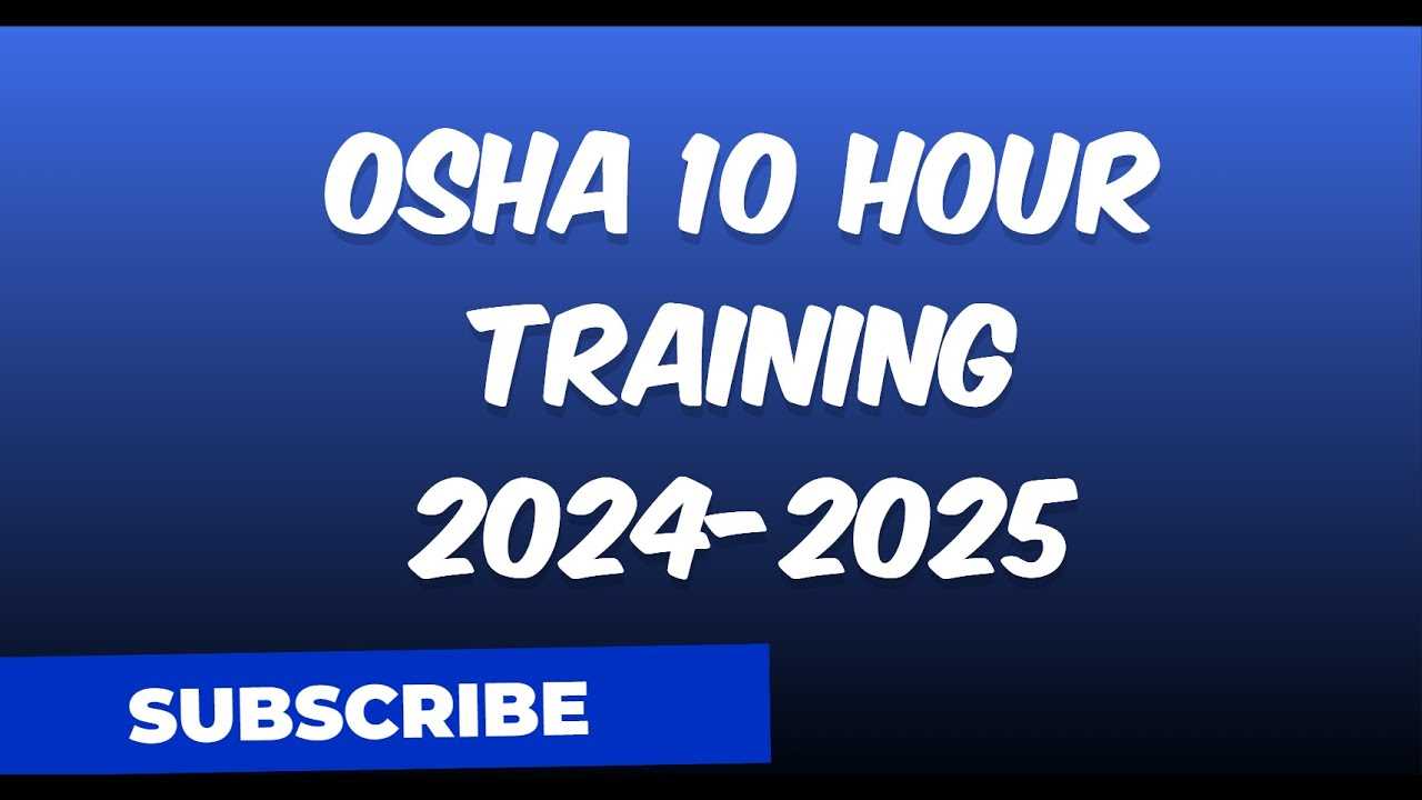 10 hour osha test answers