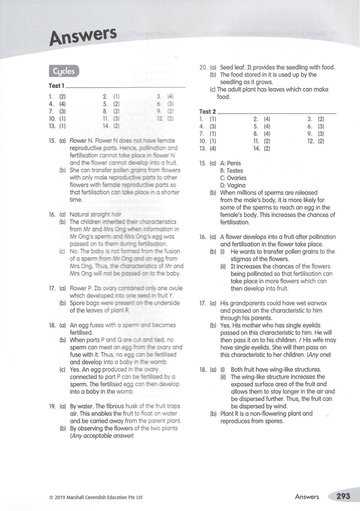 pals version a answer key