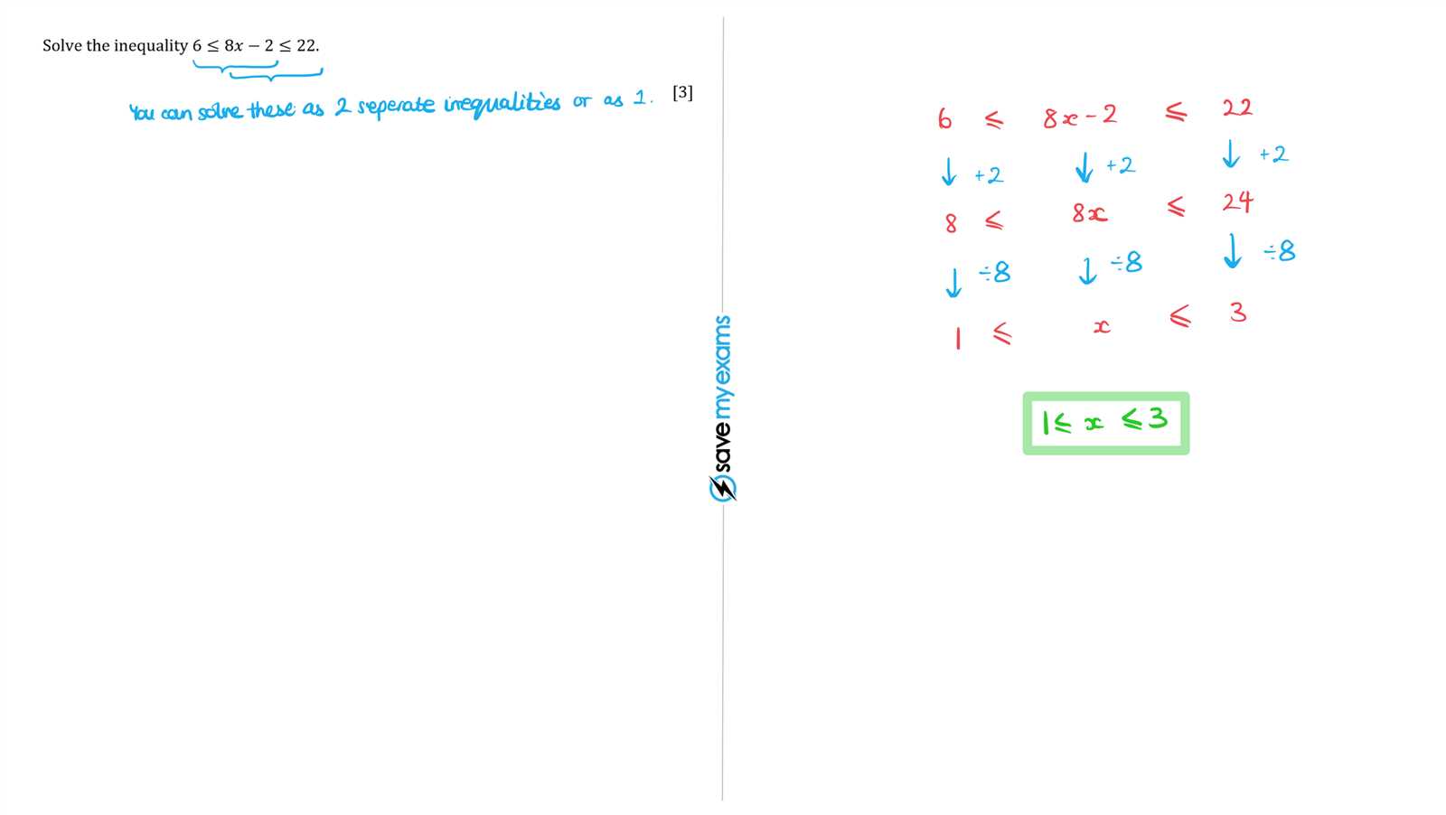 inequalities exam questions answers