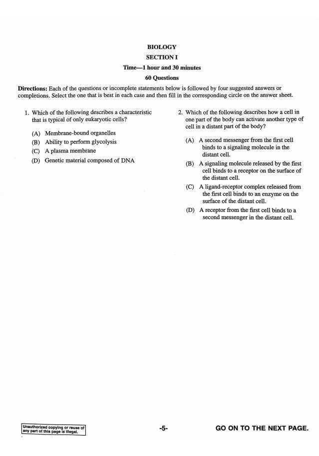 2025 practice exam 1 mcq ap bio answers