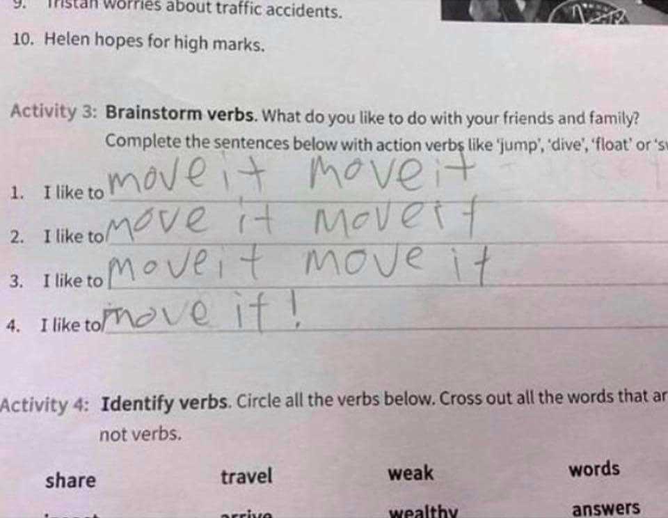 witty exam answers