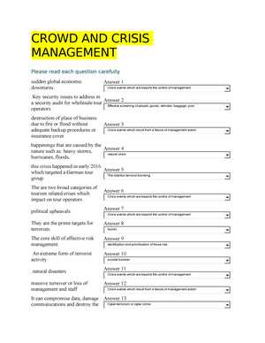 crowd control exam answers