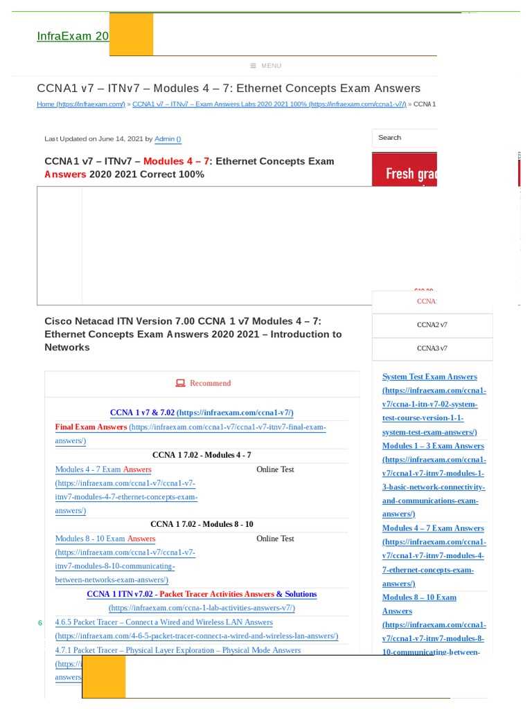 cisco ccna 4 chapter 7 exam answers