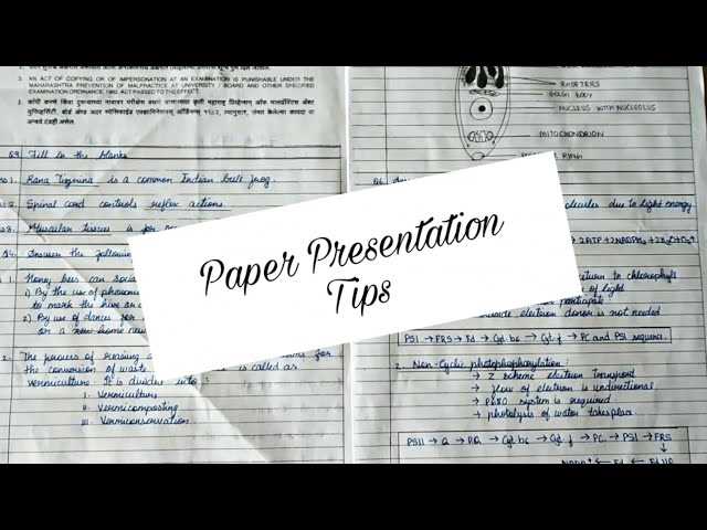 how to present answers in board exams