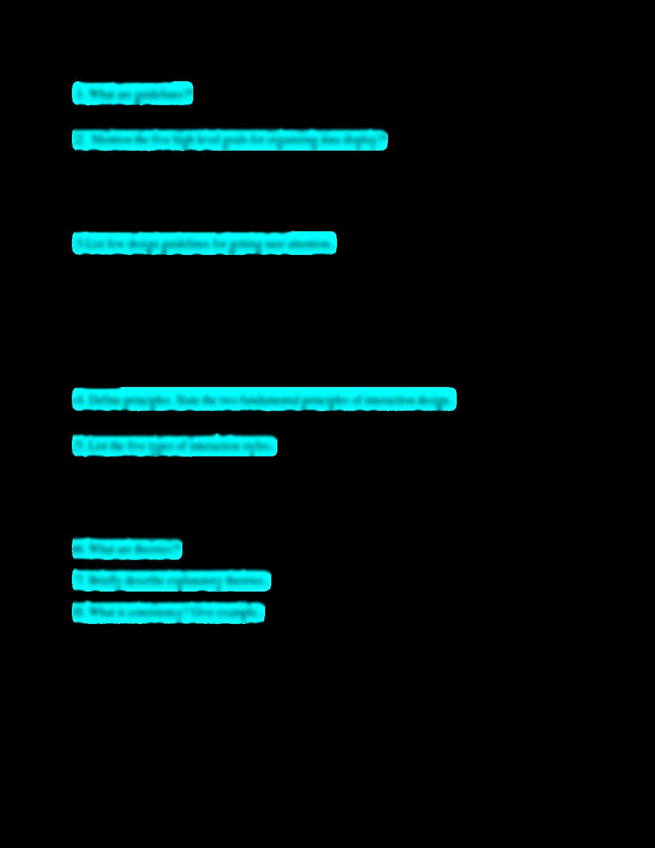 hci exam questions and answers