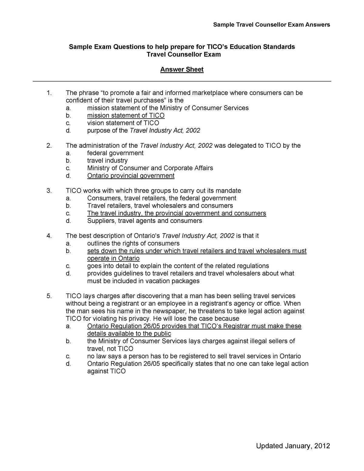 tico sample exam answers