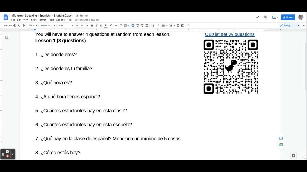 semester 1 midterm exam spanish edgenuity answers