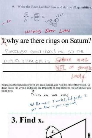 funny answers from students on exams