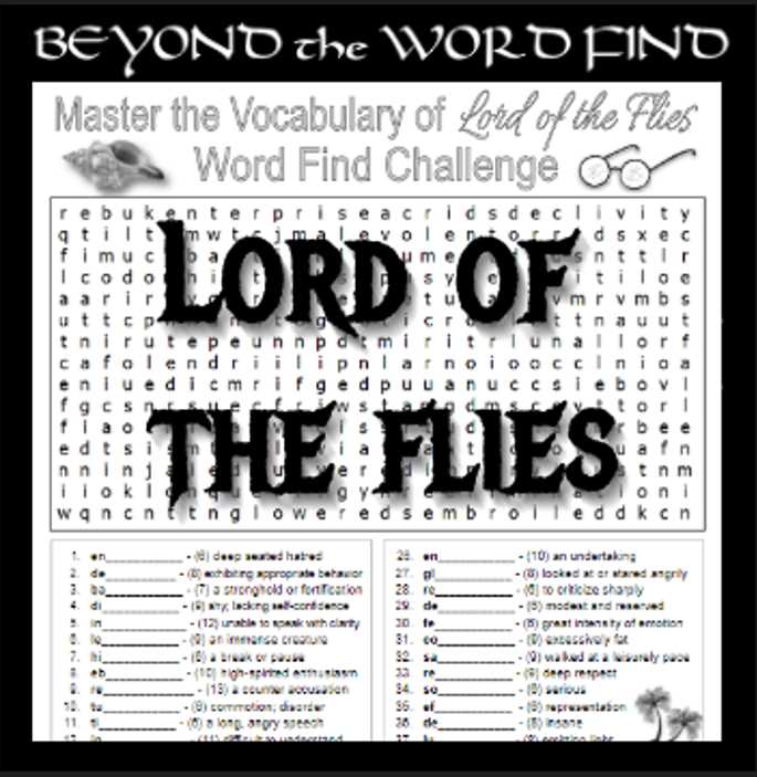 lord of the flies unit exam