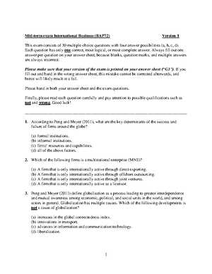 global business management exam questions and answers