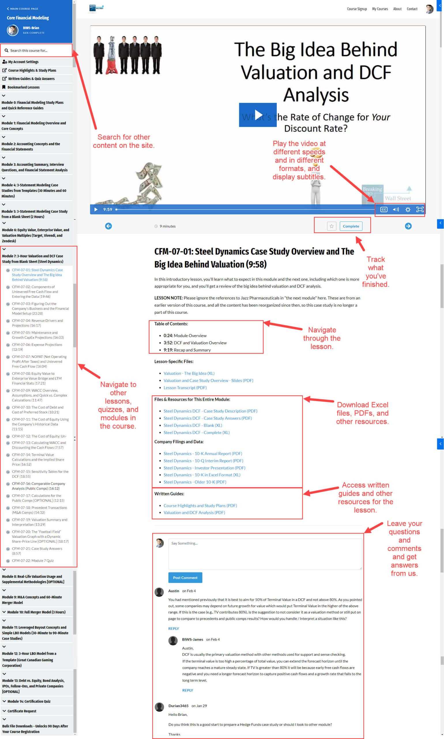 wall street prep dcf exam answers