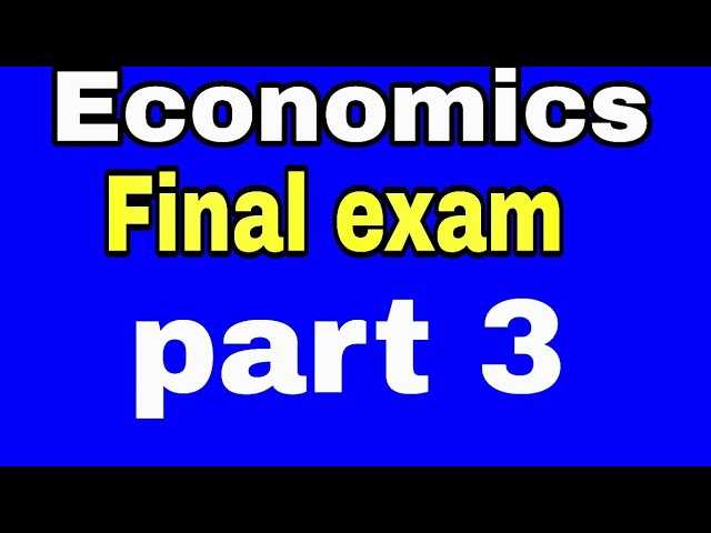 economics final exam answers