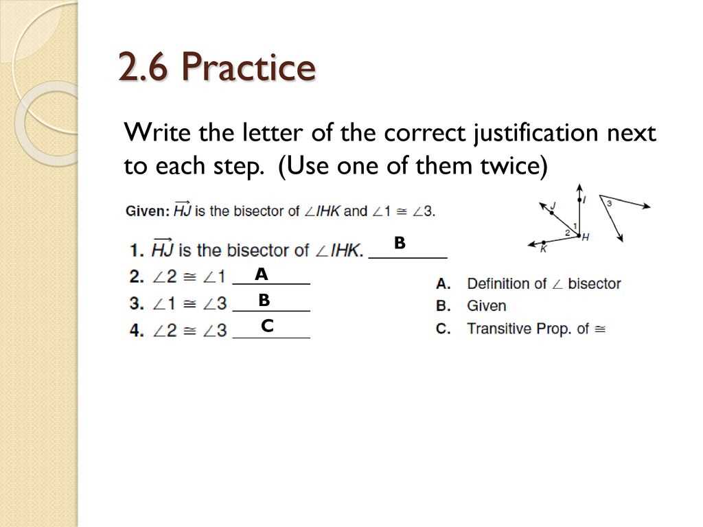 lesson 2.6 practice b geometry answers