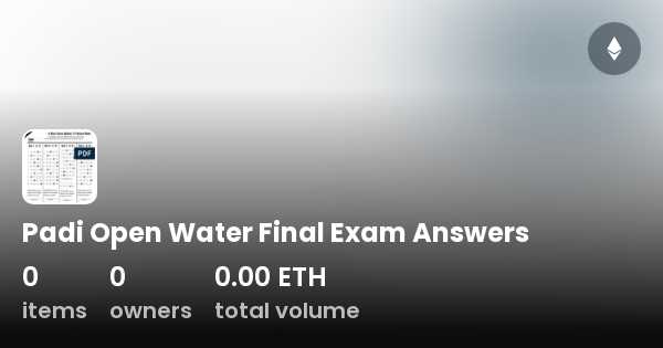 padi final exam a answers