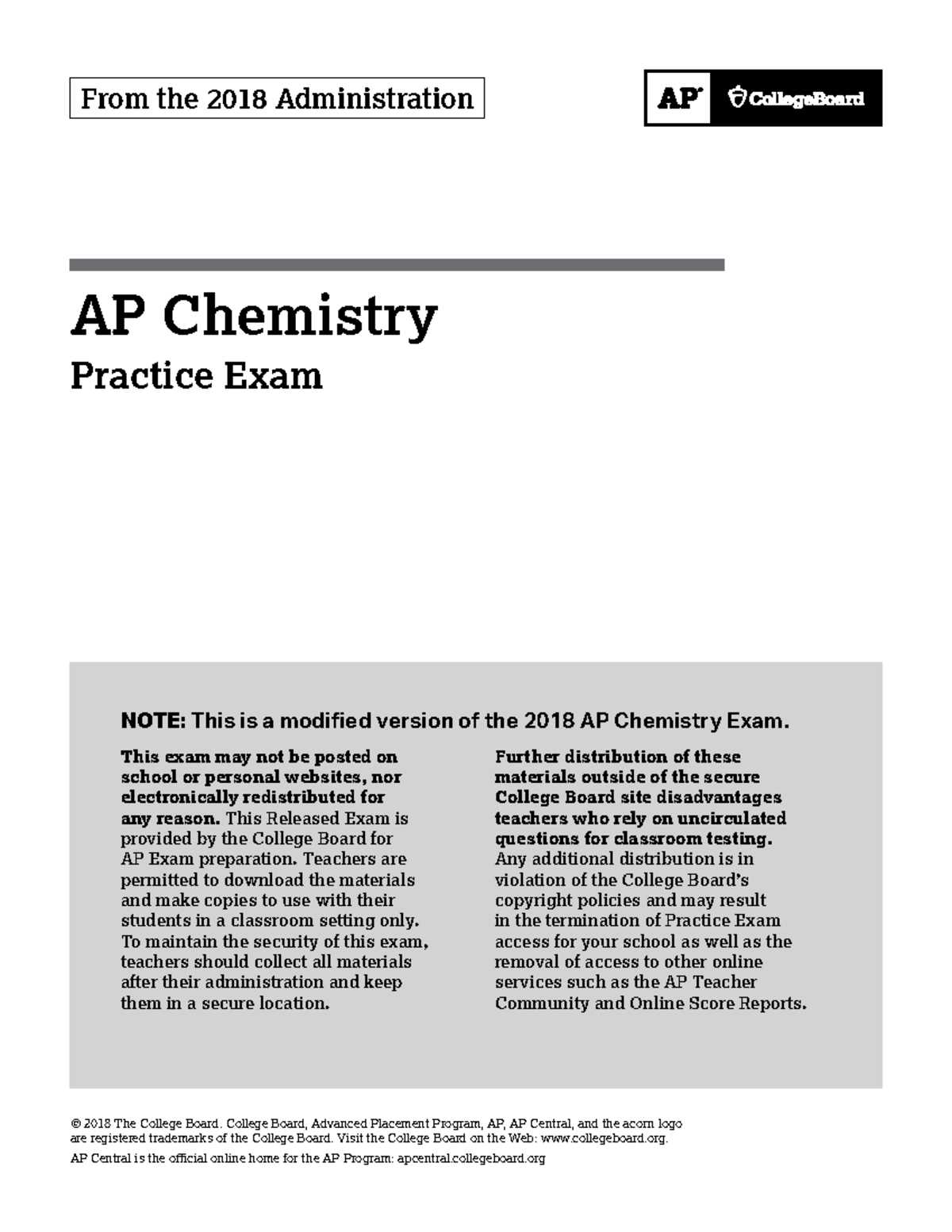 ap chemistry 2025 international practice exam answers