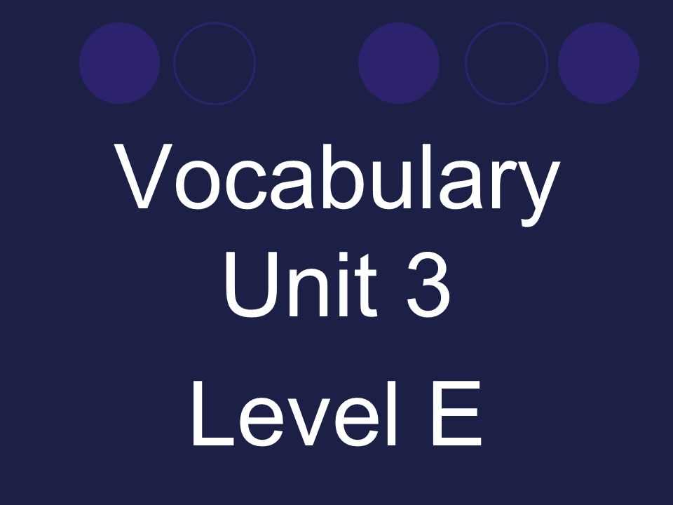 sadlier vocabulary workshop level a answers unit 3