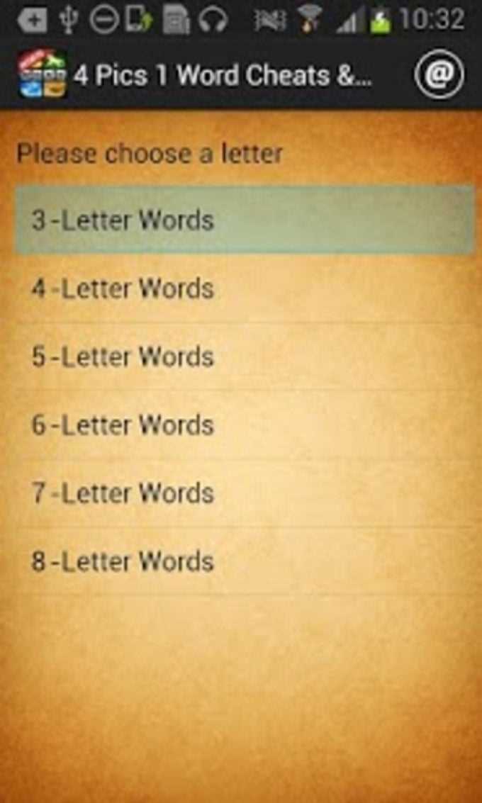 4 letter 1 word answers