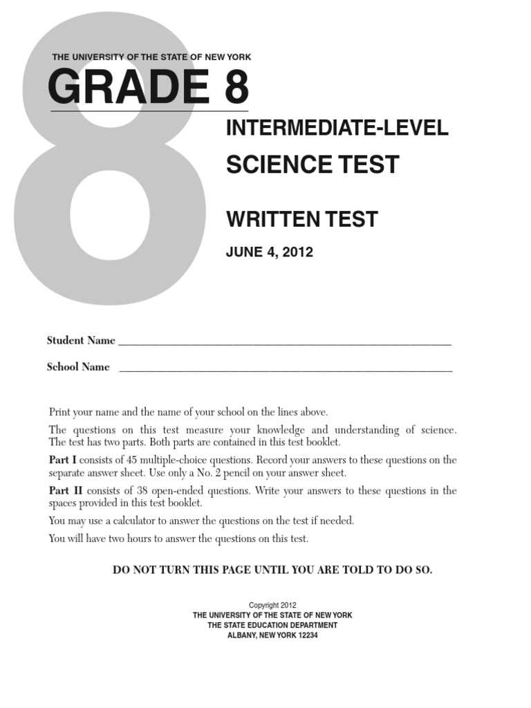 8th grade science fcat practice questions and answers