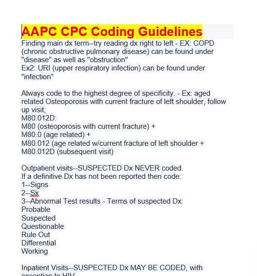 aapc chapter 2 review exam answers