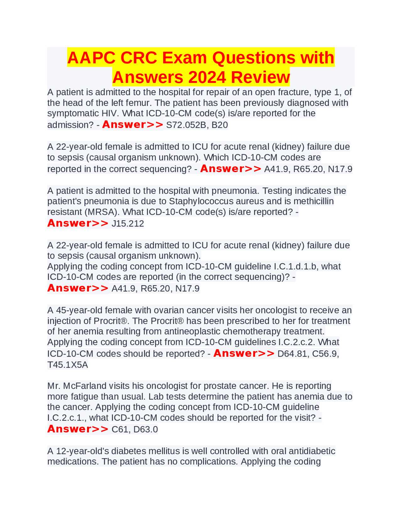 aapc chapter 9 review exam answers