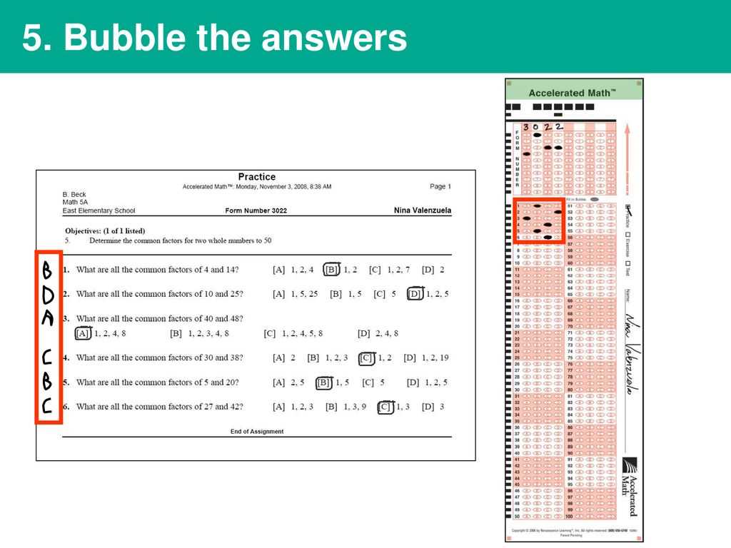 accelerated math answers key