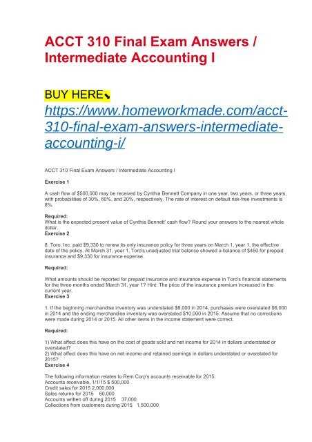 accounting 2 final exam answers