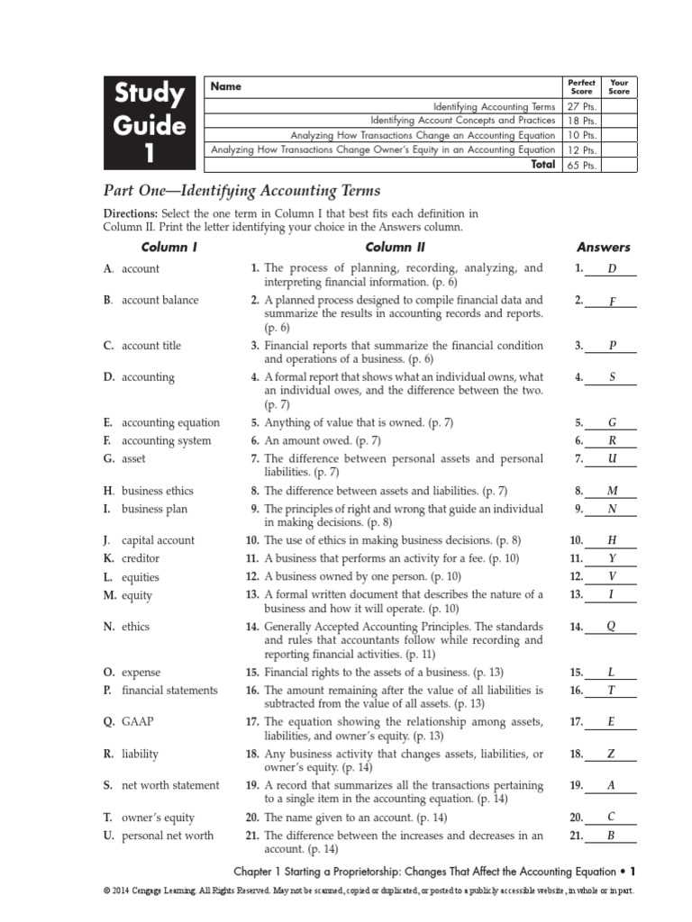 accounting chapter 12 study guide answers