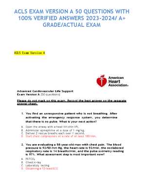 acls exam answers