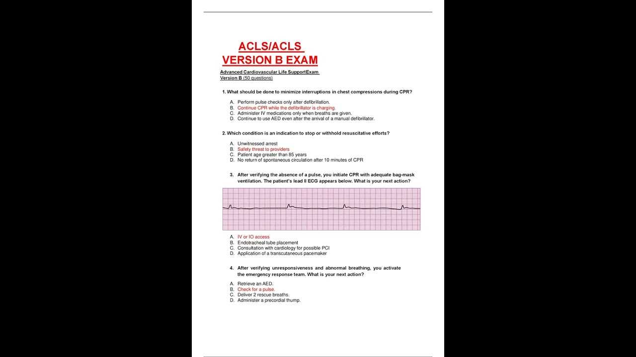 acls exam answers