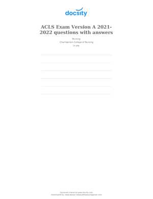 acls exam answers