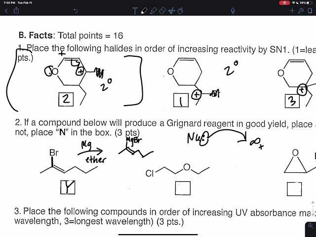 acs organic chemistry exam grading scale