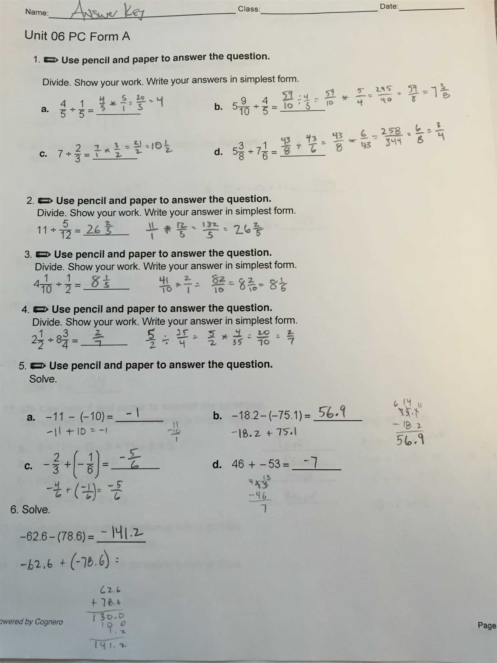 algebra 1 chapter 6 review answers