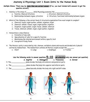 anatomy and physiology 2 exam 1 with answers