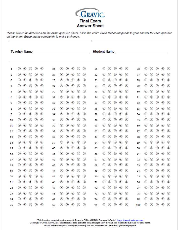 answer exam