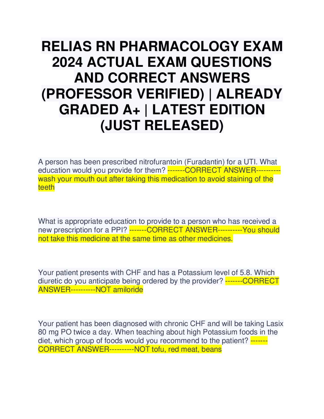 answer key relias exam answers