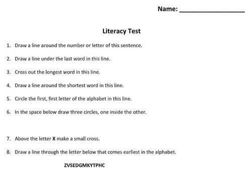 answer key to louisiana literacy test