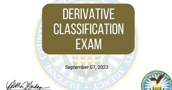 answers to derivative classification exam