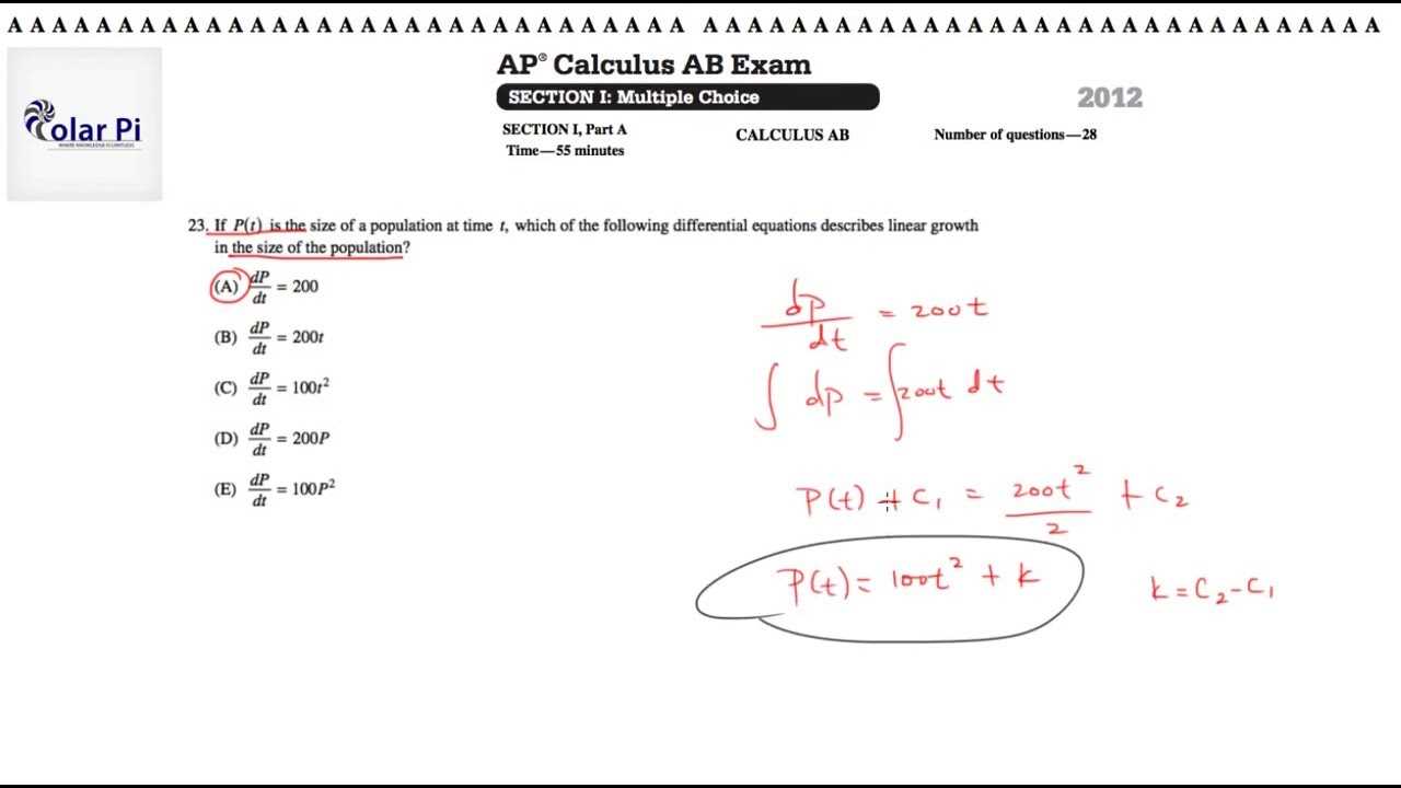 ap calculus ab practice exam 2012 answers