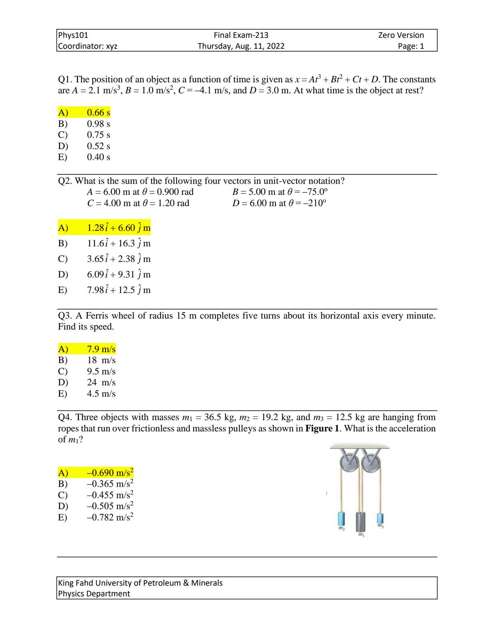 art 101 final exam