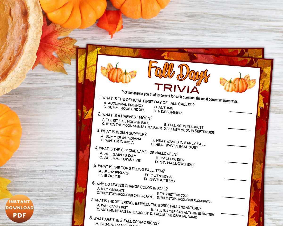 autumn trivia questions and answers